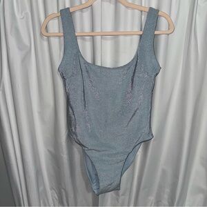 Monday Swimwear Sardinia One Piece Sparkly Powder Blue Medium